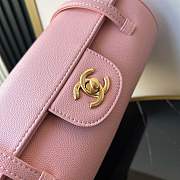 Fortok Chanel Preppy Coco Bag Pink 10×20.5x10cm - 5