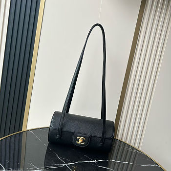 Fortok Chanel Preppy Coco Bag Black 10×20.5x10cm