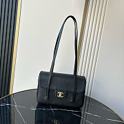 Fortok Chanel Preppy Coco Bowling Small Bag Black 15×22x7cm  - 1