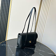 Fortok Chanel Preppy Coco Bowling Small Bag Black 15×22x7cm  - 2