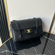 Fortok Chanel Preppy Coco Bowling Small Bag Black 15×22x7cm  - 4