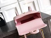 Fortok Chanel Preppy Coco Bowling Mini Bag Pink 11.5×17x5cm - 4