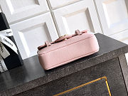 Fortok Chanel Preppy Coco Bowling Mini Bag Pink 11.5×17x5cm - 3