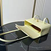Fortok Chanel Preppy Coco Bowling Small Bag Yellow 15×22x7cm - 6