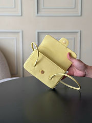 Fortok Chanel Preppy Coco Bowling Mini Bag Yellow 11.5×17x5cm - 5