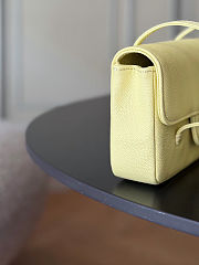 Fortok Chanel Preppy Coco Bowling Mini Bag Yellow 11.5×17x5cm - 4