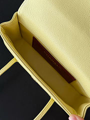 Fortok Chanel Preppy Coco Bowling Mini Bag Yellow 11.5×17x5cm - 2