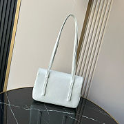 Fortok Chanel Preppy Coco Bowling Small Bag White 15×22x7cm - 6