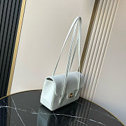 Fortok Chanel Preppy Coco Bowling Small Bag White 15×22x7cm - 4