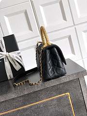 Fortok Chanel Coco Handle Bag Black 19cm  - 5