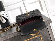 Fortok Chanel Coco Handle Bag Black 14cm  - 6
