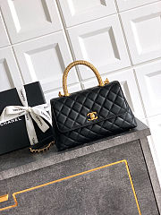 Fortok Chanel Coco Handle Bag Black 23cm - 1