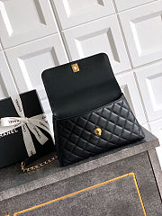 Fortok Chanel Coco Handle Bag Black 23cm - 4