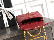 Fortok Chanel Coco Handle Bag Red 14cm - 6
