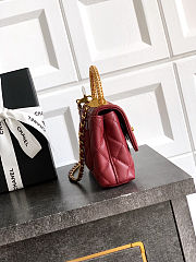 Fortok Chanel Coco Handle Bag Red 14cm - 3