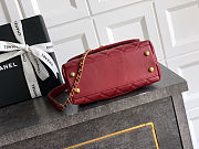 Fortok Chanel Coco Handle Bag Red 19cm - 5