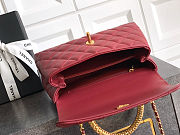 Fortok Chanel Coco Handle Bag Red 23cm - 6