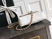 Fortok Chanel Coco Handle Bag White 14cm - 6