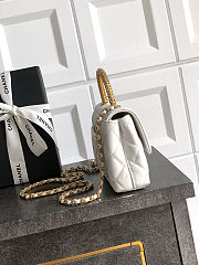 Fortok Chanel Coco Handle Bag White 14cm - 3