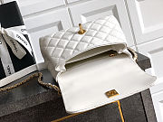 Fortok Chanel Coco Handle Bag White 19cm - 6