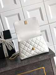 Fortok Chanel Coco Handle Bag White 19cm - 3
