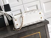 Fortok Chanel Coco Handle Bag White 23cm - 6