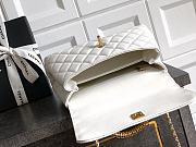 Fortok Chanel Coco Handle Bag White 23cm - 5