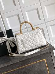 Fortok Chanel Coco Handle Bag White 23cm - 2