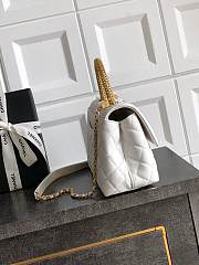 Fortok Chanel Coco Handle Bag White 23cm - 4