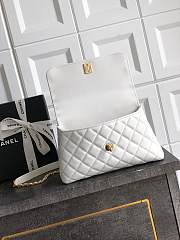 Fortok Chanel Coco Handle Bag White 23cm - 3