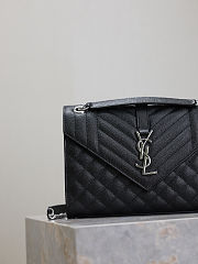 Fortok Saint Laurrent ENVELOPE MEDIUM in MATELASSÉ lambskin Caviar Black 24 x 17,5 x 6 cm - 3