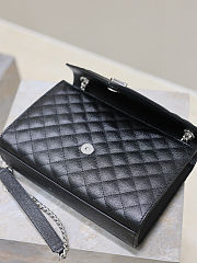 Fortok Saint Laurrent ENVELOPE MEDIUM in MATELASSÉ lambskin Caviar Black 24 x 17,5 x 6 cm - 2