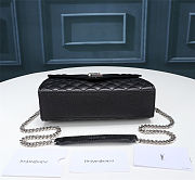 Fortok Saint Laurrent ENVELOPE in MATELASSÉ lambskin Caviar Black 21×13×6cm - 6
