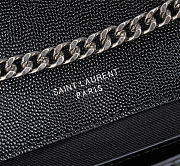 Fortok Saint Laurrent ENVELOPE in MATELASSÉ lambskin Caviar Black 21×13×6cm - 3