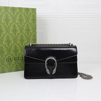 Fortok Gucci Dionysus shoulder bag black patent leather 28X16X10.5cm