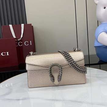 Fortok Gucci Dionysus Medium Bag Rose Gold Patent Leather 25x 13.5x 7cm