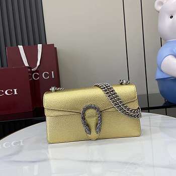 Fortok Gucci Dionysus Medium Bag Yellow Gold Patent Leather 25x 13.5x 7cm