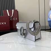 Fortok Gucci Dionysus Medium Bag Silver Patent Leather 25x 13.5x 7cm - 6