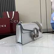 Fortok Gucci Dionysus Medium Bag Silver Patent Leather 25x 13.5x 7cm - 5