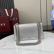 Fortok Gucci Dionysus Medium Bag Silver Patent Leather 25x 13.5x 7cm - 3