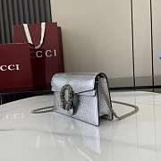 Fortok Gucci Dionysus Mini Bag Silver Patent Leather 16.5 x 10 x 4cm - 3