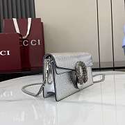 Fortok Gucci Dionysus Mini Bag Silver Patent Leather 16.5 x 10 x 4cm - 4