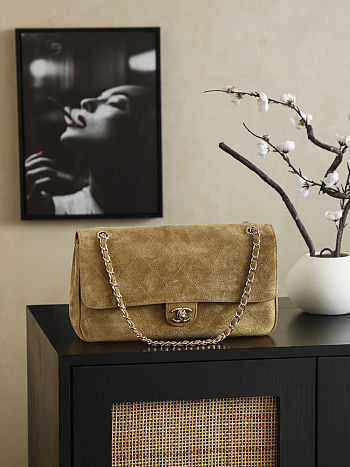 Fortok Chanel Spring/Summer 2026 Collection Chanel Maxi Flap Bag suede calfskin 18x33x8cm 