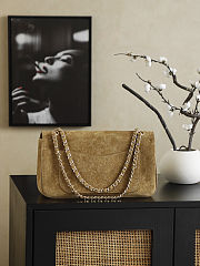 Fortok Chanel Spring/Summer 2026 Collection Chanel Maxi Flap Bag suede calfskin 18x33x8cm  - 5