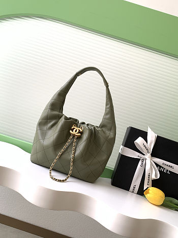 Fortok Chanel Cruise 2025/26 New Collectiom Hobo Handbag Green 32-24-12cm