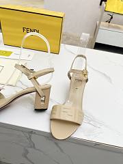 Fortok Fendi Delfina Beige Leather High-heeled 65mm - 6