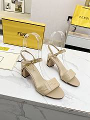 Fortok Fendi Delfina Beige Leather High-heeled 65mm - 2