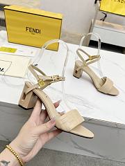 Fortok Fendi Delfina Beige Leather High-heeled 65mm - 5