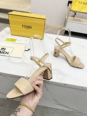 Fortok Fendi Delfina Beige Leather High-heeled 65mm - 3