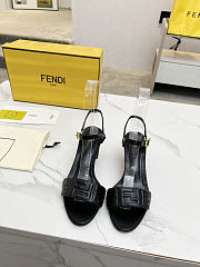 Fortok Fendi Delfina Black Leather High-heeled 65mm - 4